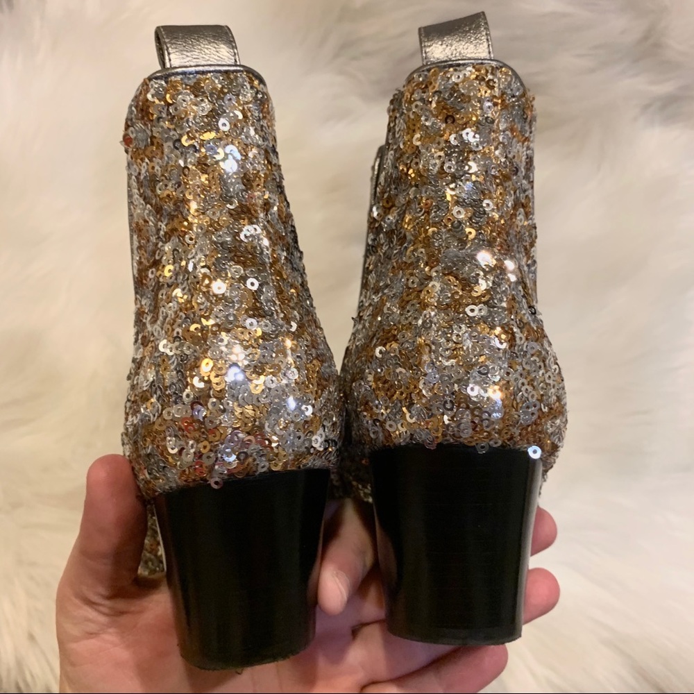 MARC JACOBS Kim Chelsea Sequin Ankle Boot Glitter - Picture 5 of 8